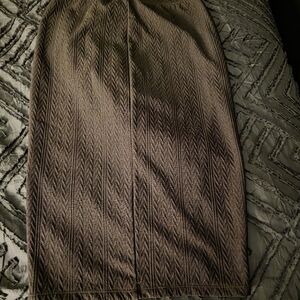 Elegant Brown Pencil Skirt